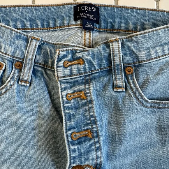 J. Crew Factory Light Wash Straight-Leg Jeans - Picture 2 of 3